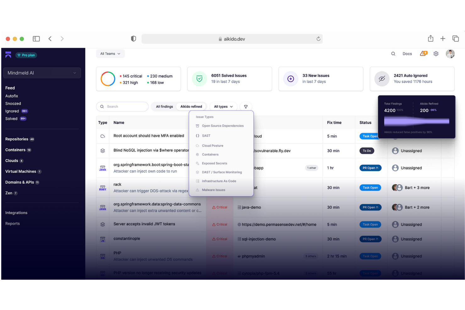 Aikido Security screenshot - 10 Best Web Application Penetration Testing Tools in 2026