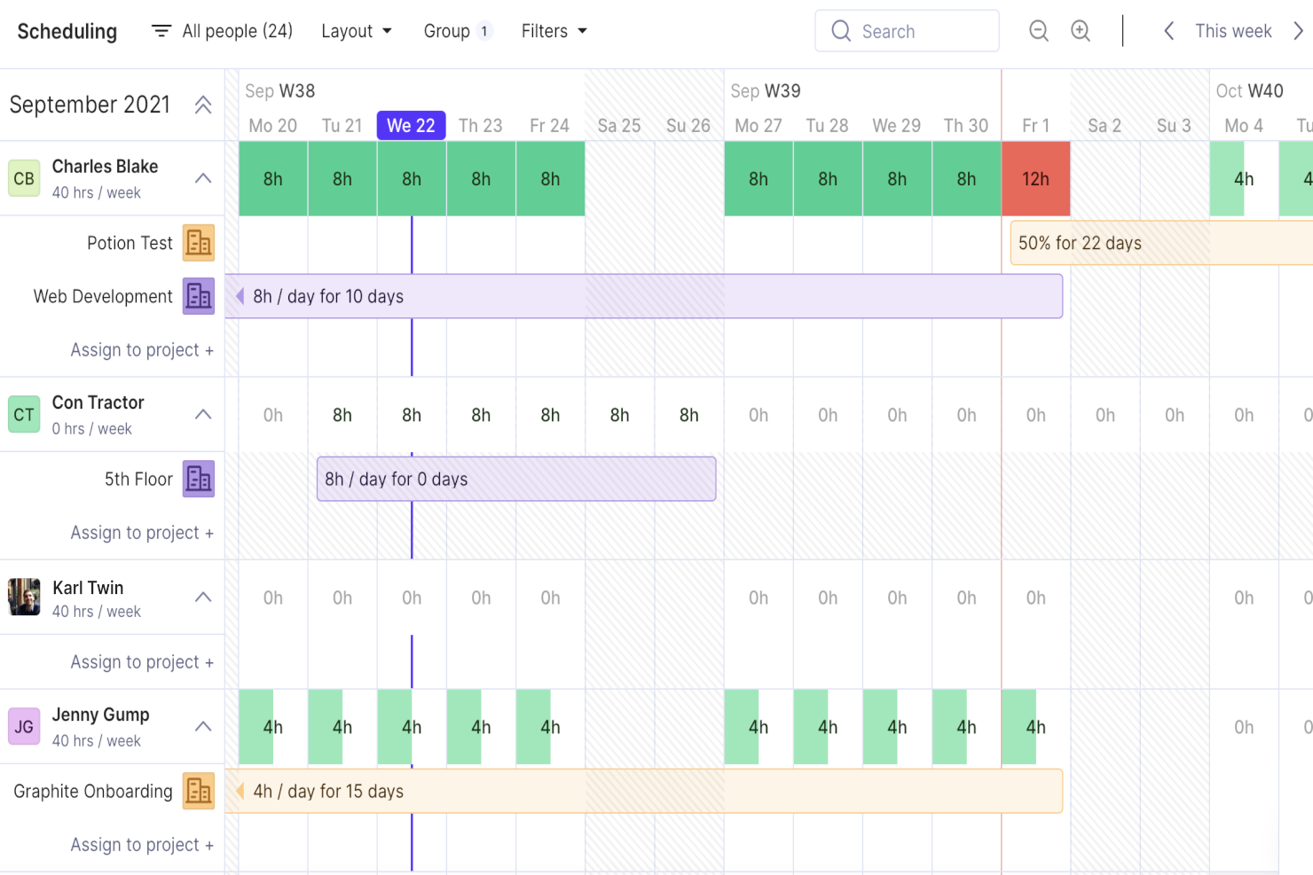 Productive screenshot - 10 meilleures alternatives à Smartsheet que j’ai testées en 2026