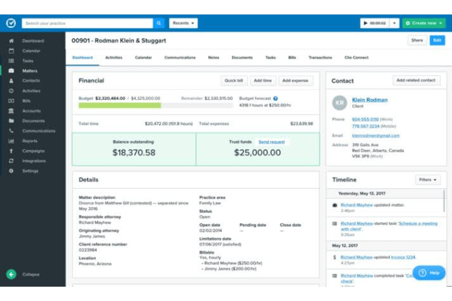 Clio screenshot - 10 Best Immigration Case Management Software Of 2026