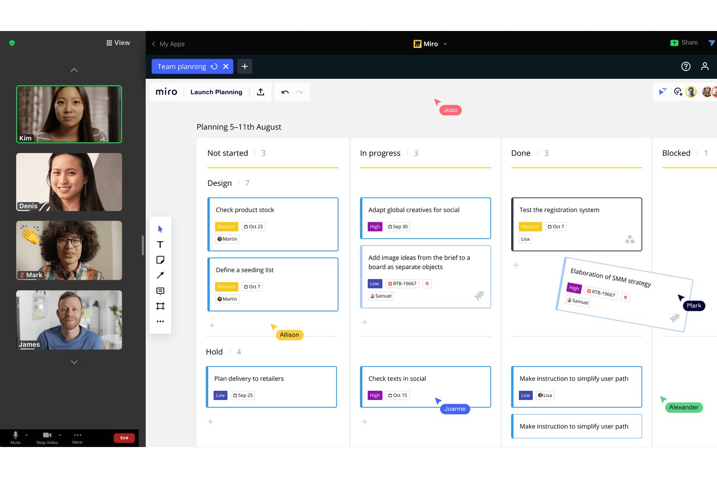 Miro screenshot - 10 beste software voor marketingresourcebeheer voor 2026
