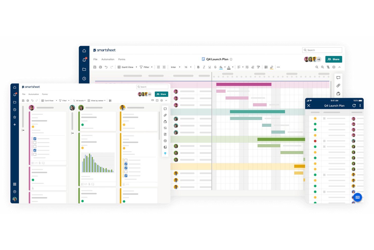 Smartsheet screenshot - Los 10 Mejores Software de Gestión de Proyectos Empresariales de 2026