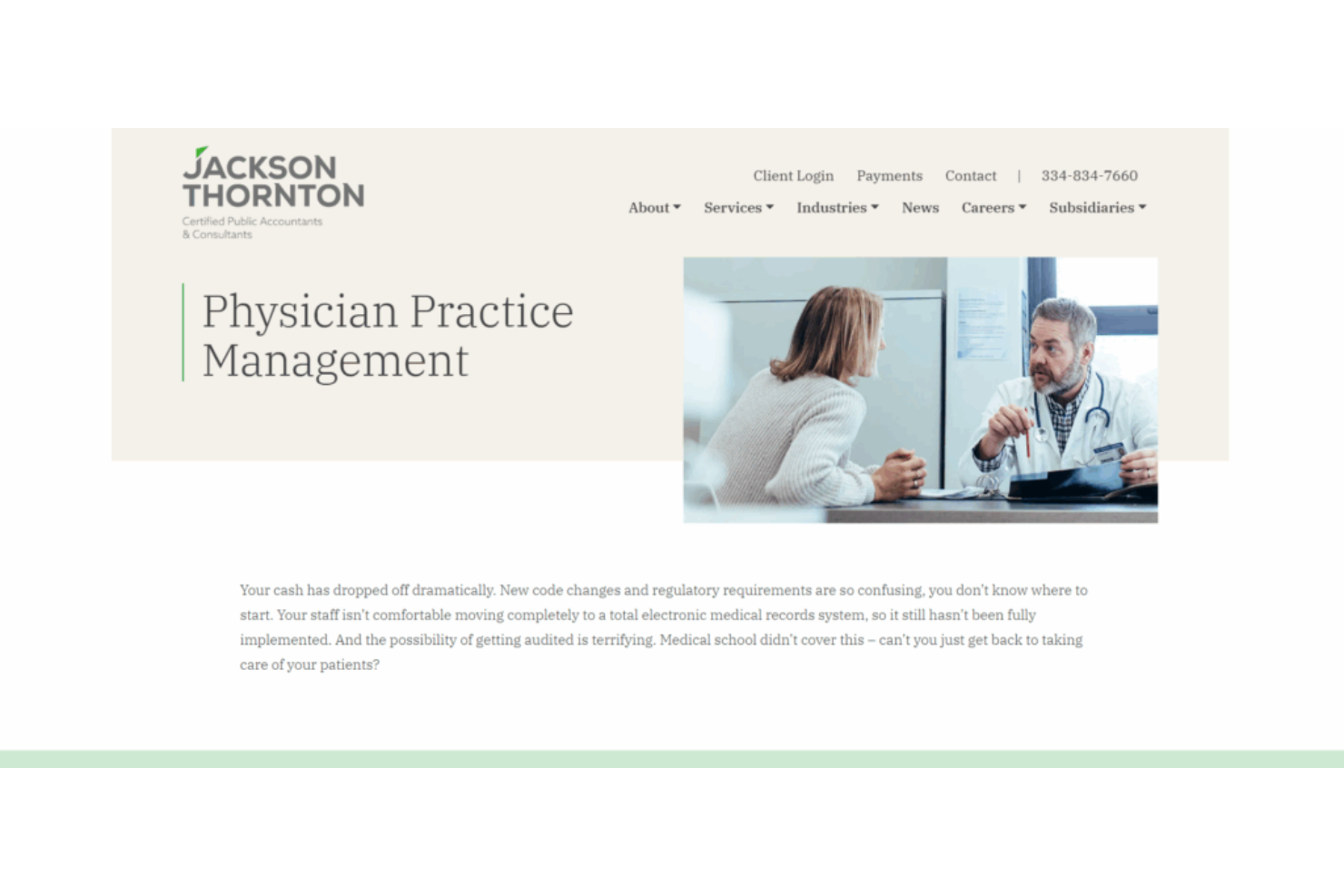 Jackson Thornton offers tailored support with strong financial expertise.