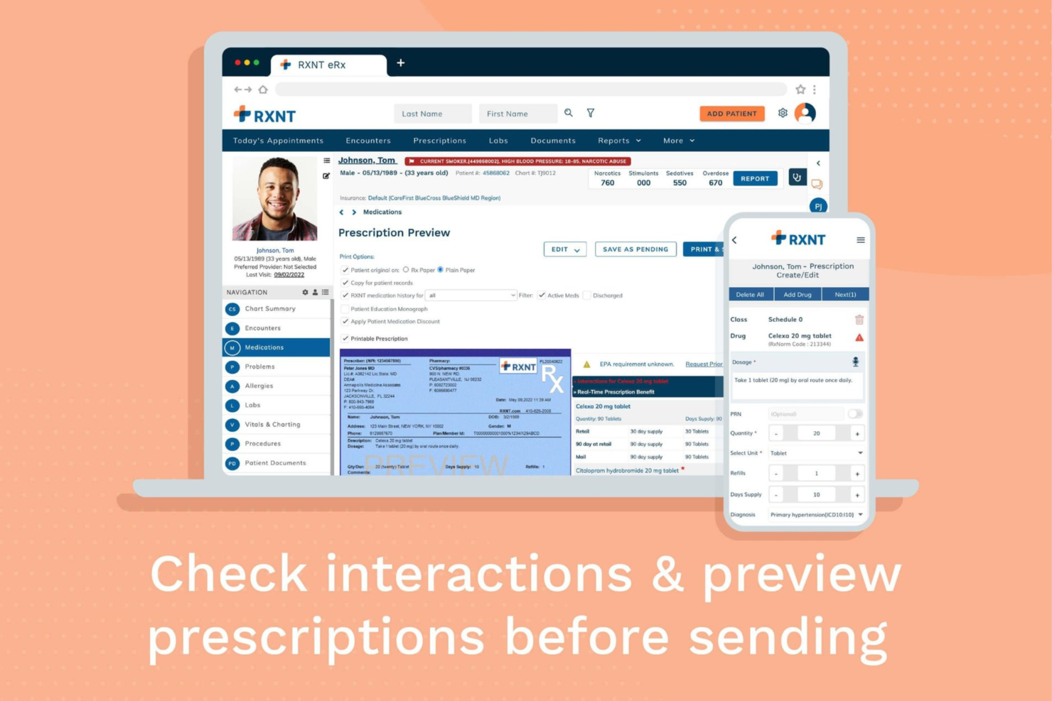 RXNT screenshot - 10 Meilleurs Logiciels de Portail Patient DME en 2026