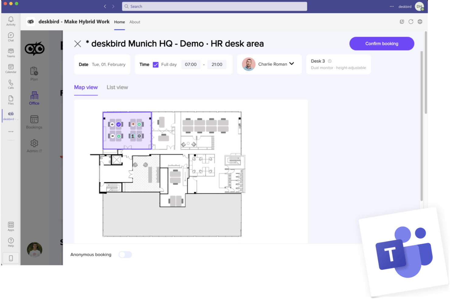 deskbird screenshot - 10 Best Enterprise Hot Desk Booking Software in 2026