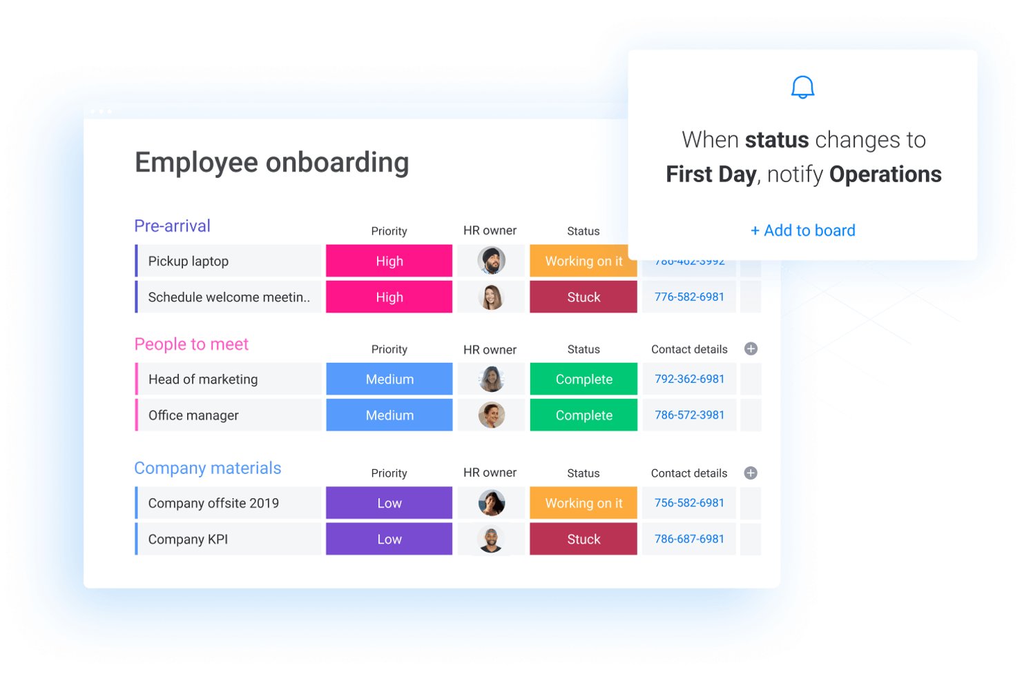 monday AI Workspace screenshot - 10 Best Online Employee Scheduling Tools For 2026