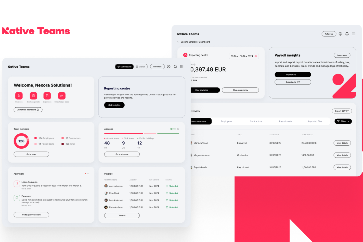 Native Teams screenshot - De 10 bedste EOR-udbydere til digitale servicevirksomheder i 2026