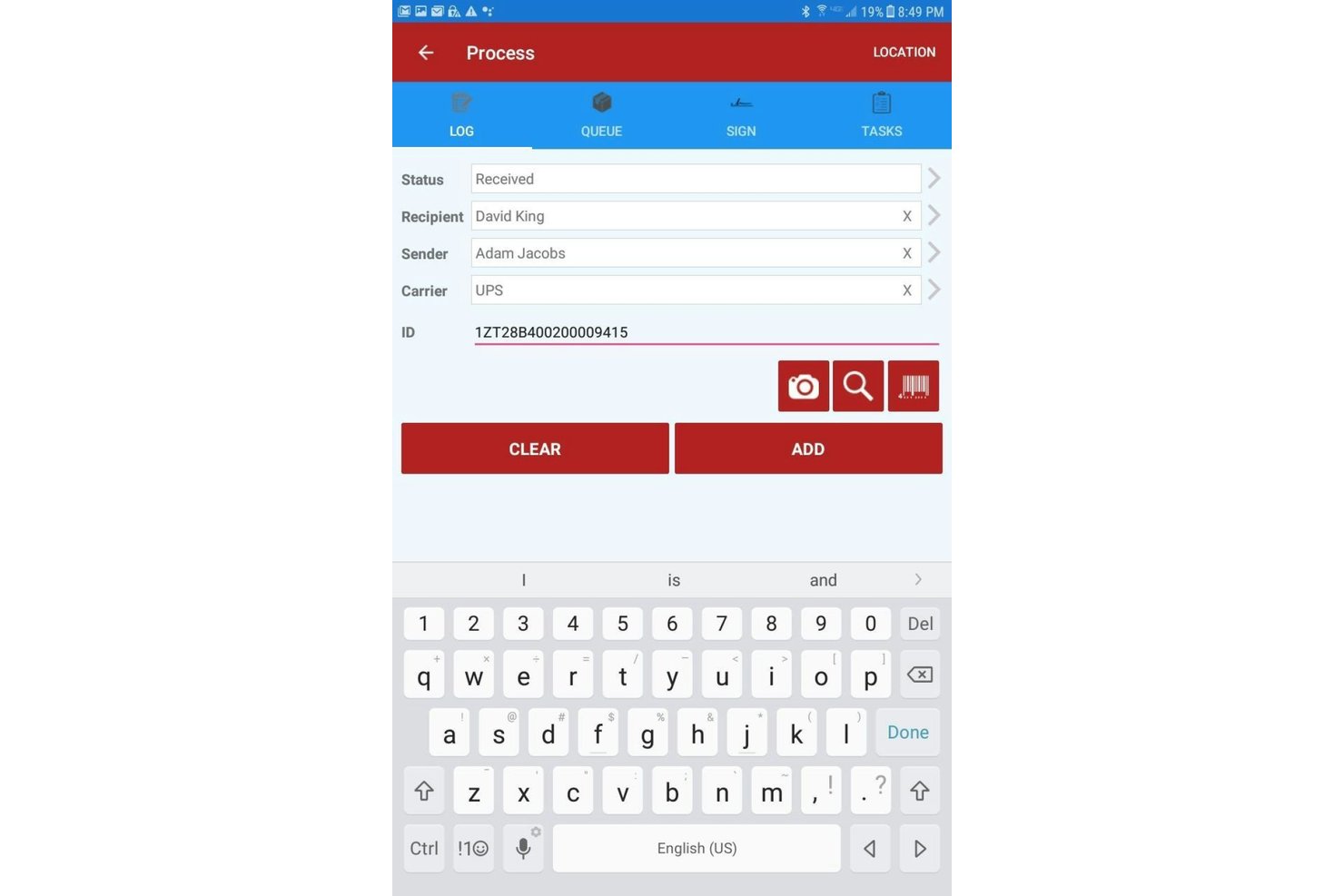 TekTrack screenshot - Los 10 mejores programas de seguimiento de paquetes para minoristas en 2026
