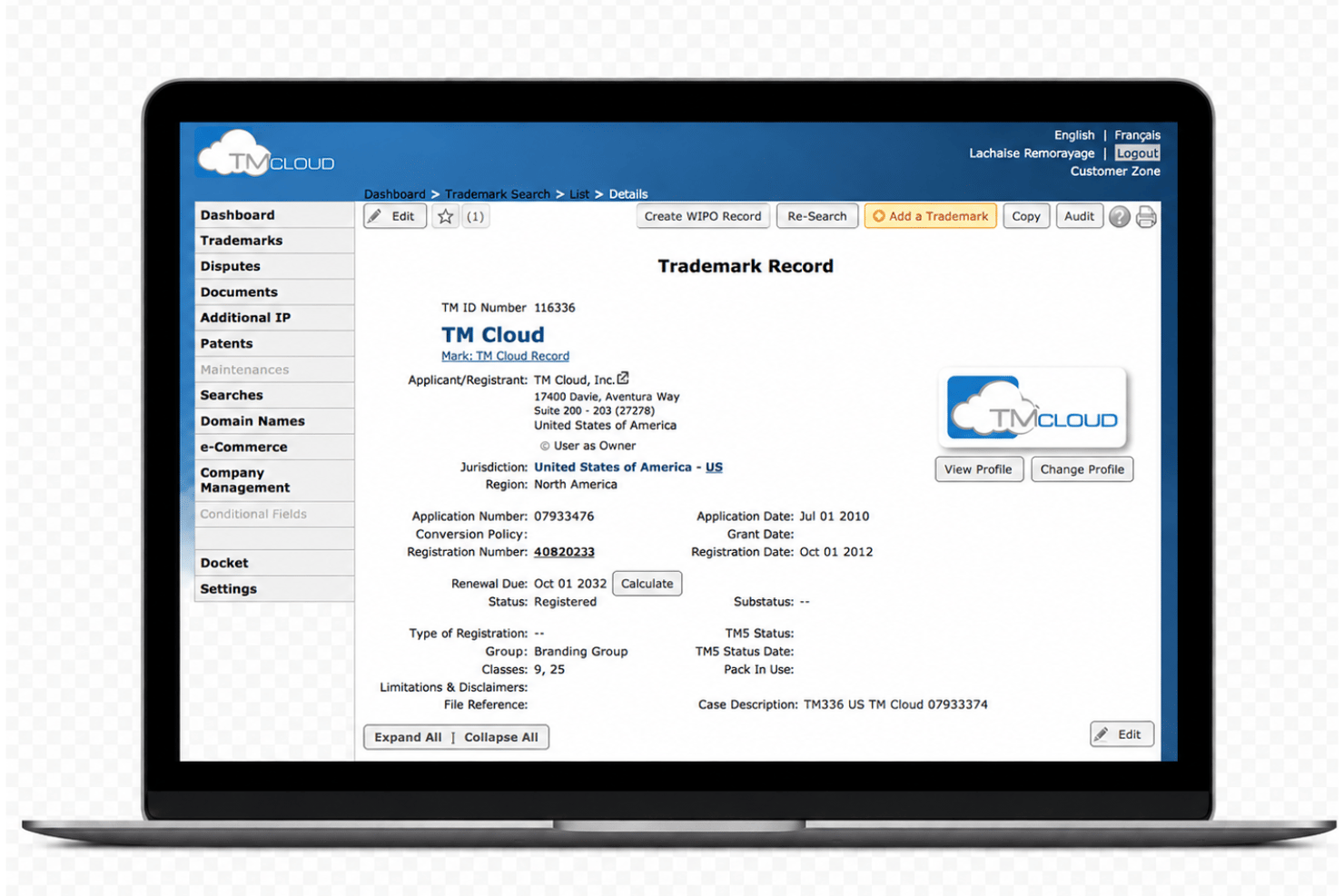 TM Cloud screenshot - Los 10 mejores programas de gestión de plazos judiciales para 2026