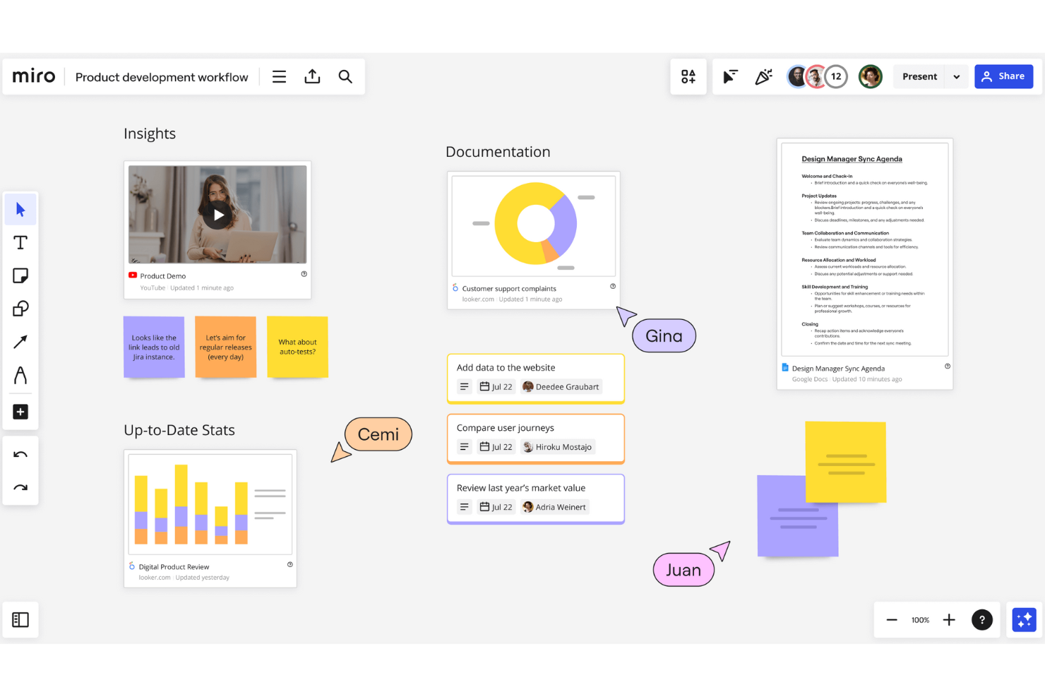 Miro screenshot - 10 migliori soluzioni software PLM agili del 2026