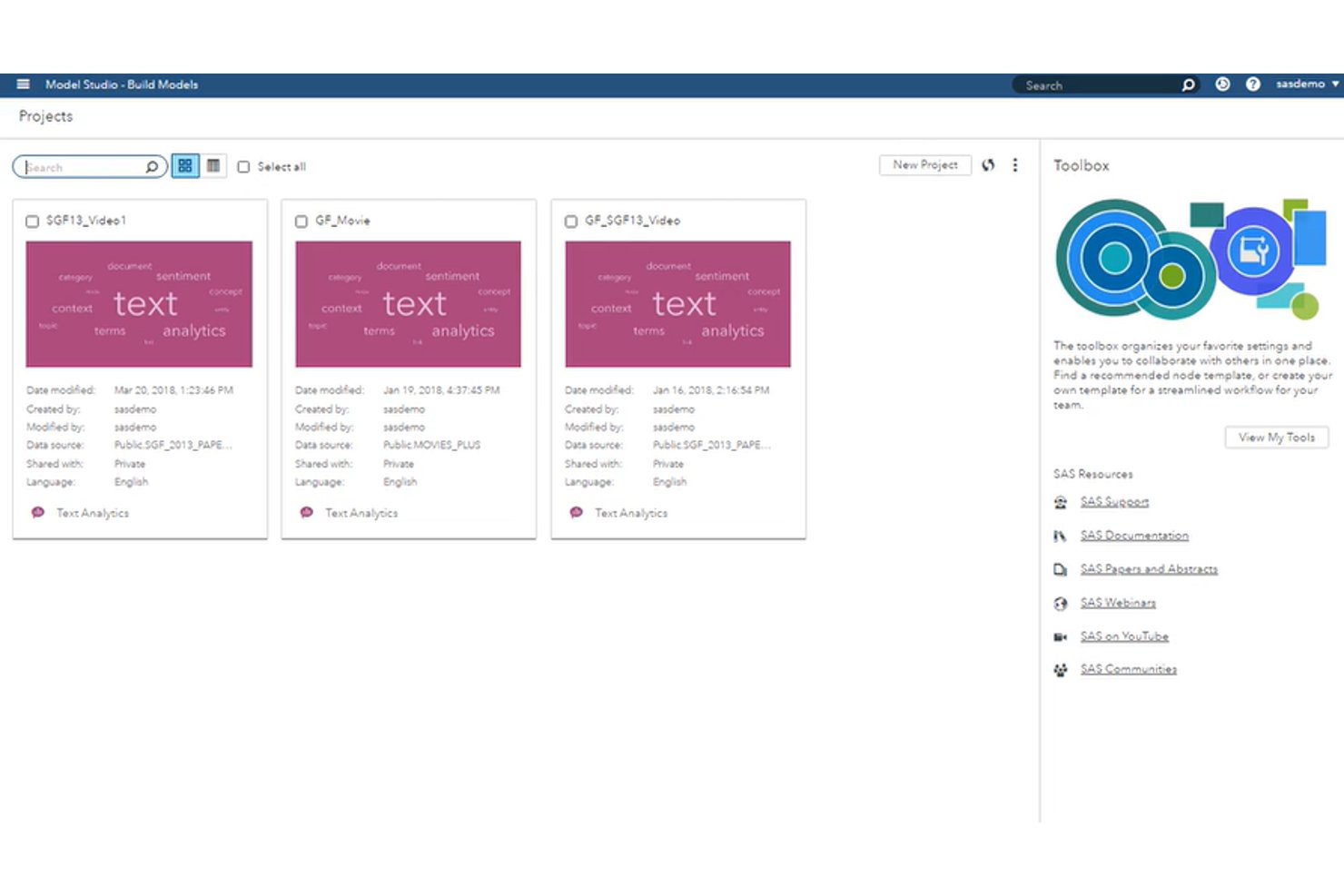 SAS Visual Analytics screenshot - Guida approfondita ai 10 migliori strumenti software per l’NLP del 2026