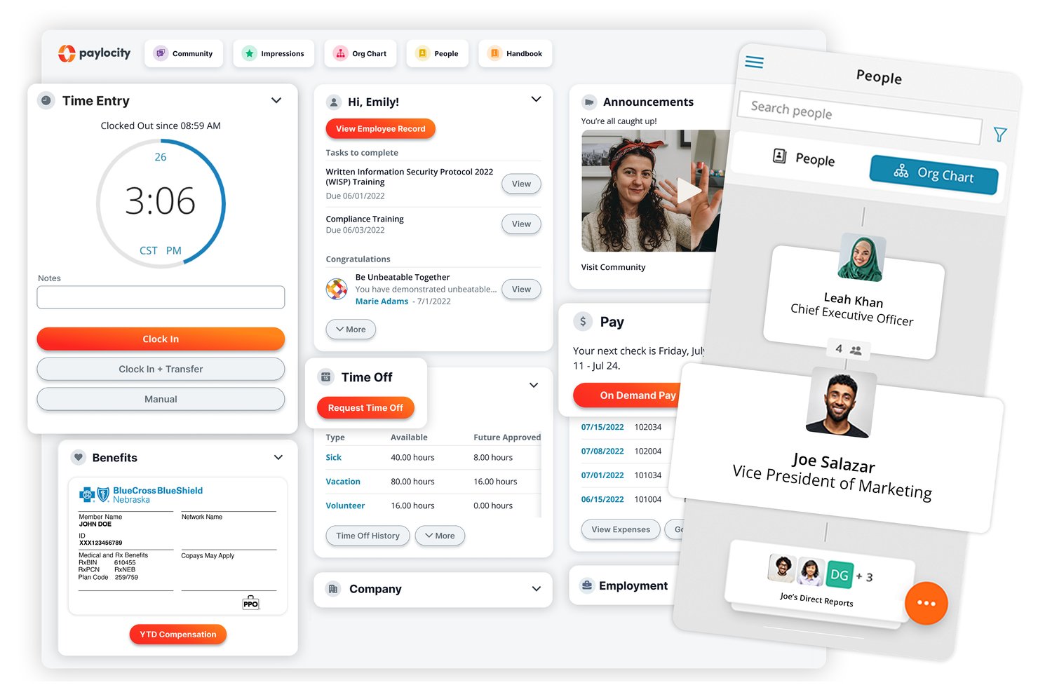 Paylocity screenshot - Le 10 migliori app per la gestione delle paghe recensite nel 2026