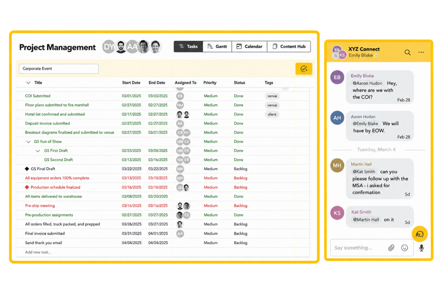 Lasso.io coordina la programación del personal, los cronogramas de producción, el inventario, las nóminas y el análisis de eventos basado en IA.