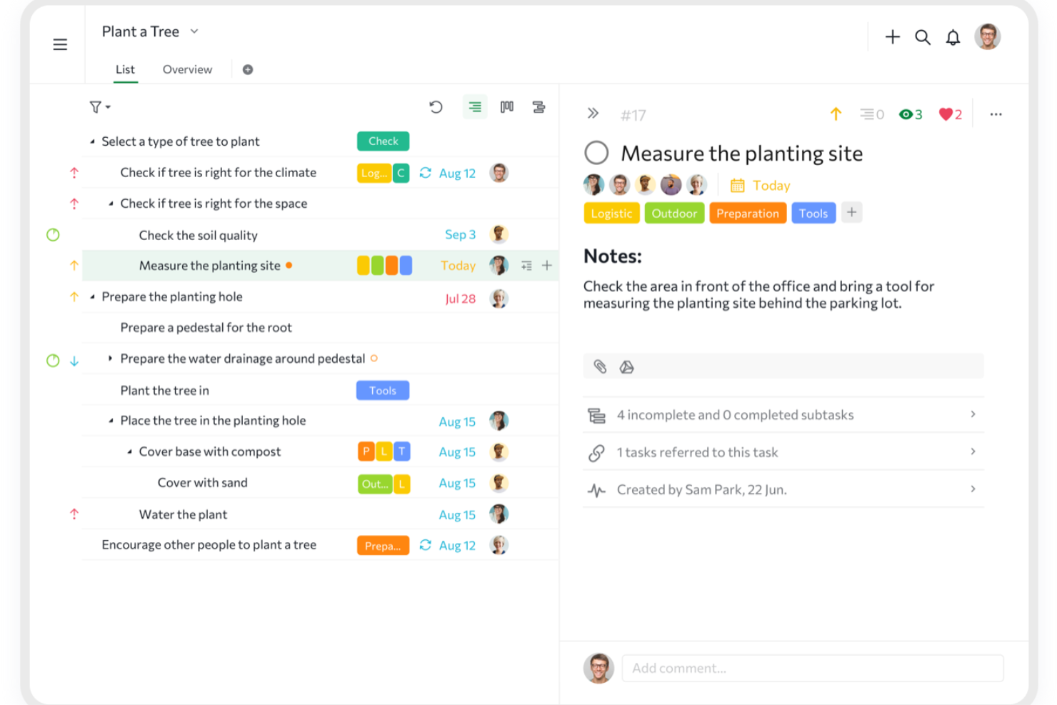 Quire screenshot - 10 bedste projektstyringssoftware til kreative bureauer i 2026