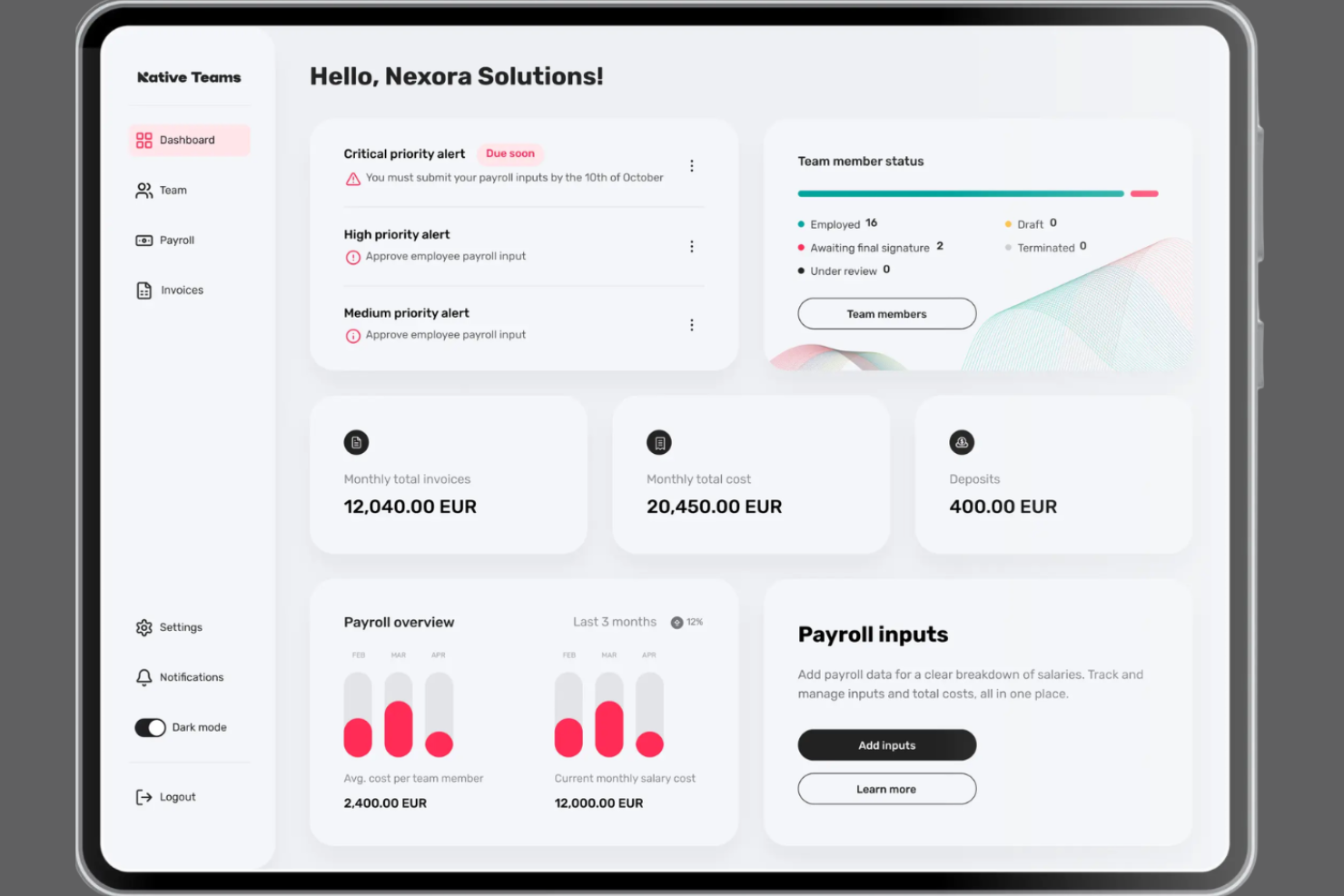 Native Teams screenshot - 10 Best Employer of Record Services in Romania in 2026