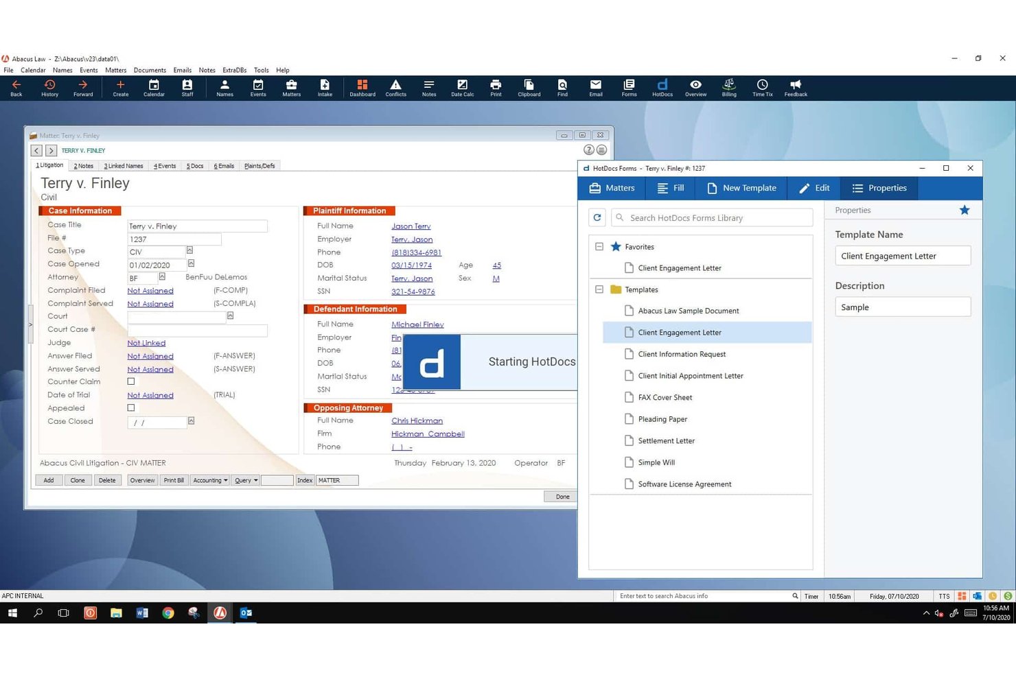 AbacusNext Personal Injury Software Suite screenshot - 10 beste Softwarelösungen für das Fallmanagement bei Personenschäden im Jahr 2026