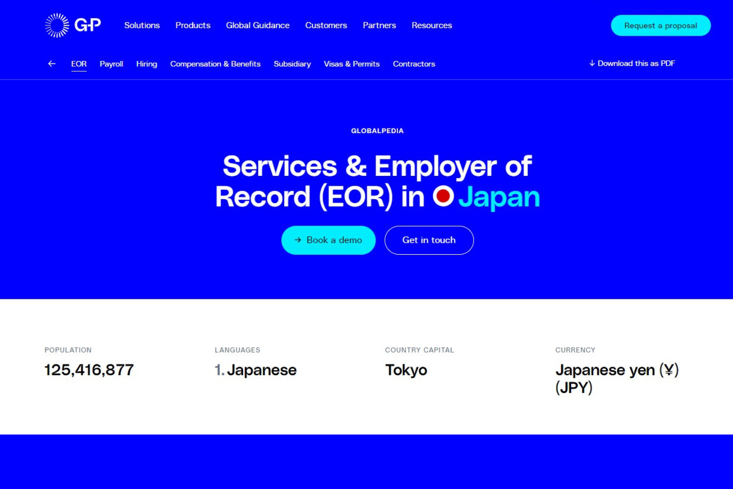 G-P screenshot - 10 migliori Employer of Record in Giappone: Recensione 2026