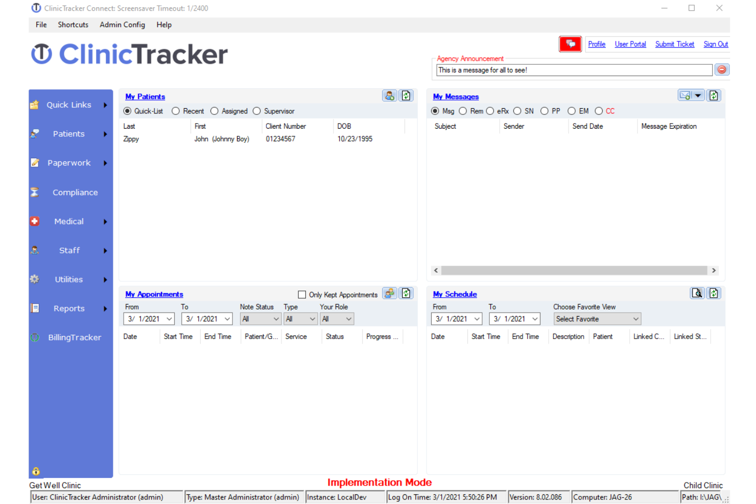 ClinicTracker screenshot - 10 meilleurs logiciels DME gratuits en 2026