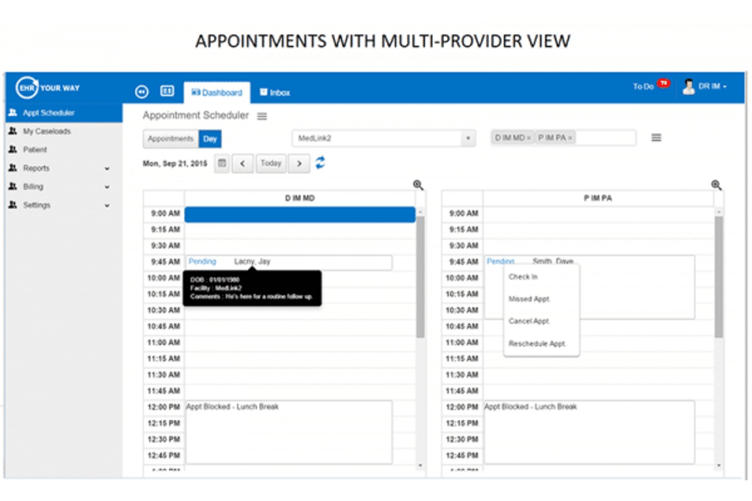 EHR Your Way screenshot - 10 meilleurs logiciels DME gratuits en 2026