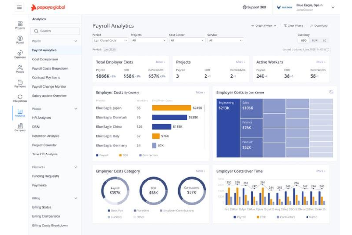Papaya Global screenshot - 10 beste wereldwijde loonadministratiediensten in de Filipijnen in 2026