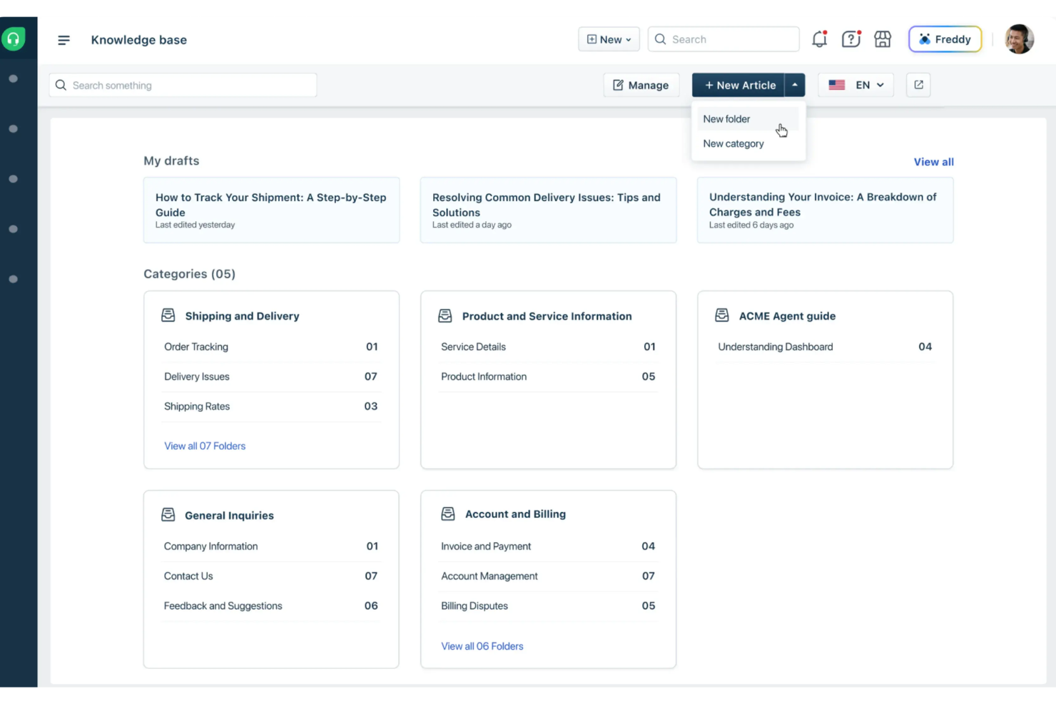 Freshdesk screenshot - 10 beste gratis kennisbanksoftware beoordeeld in 2026
