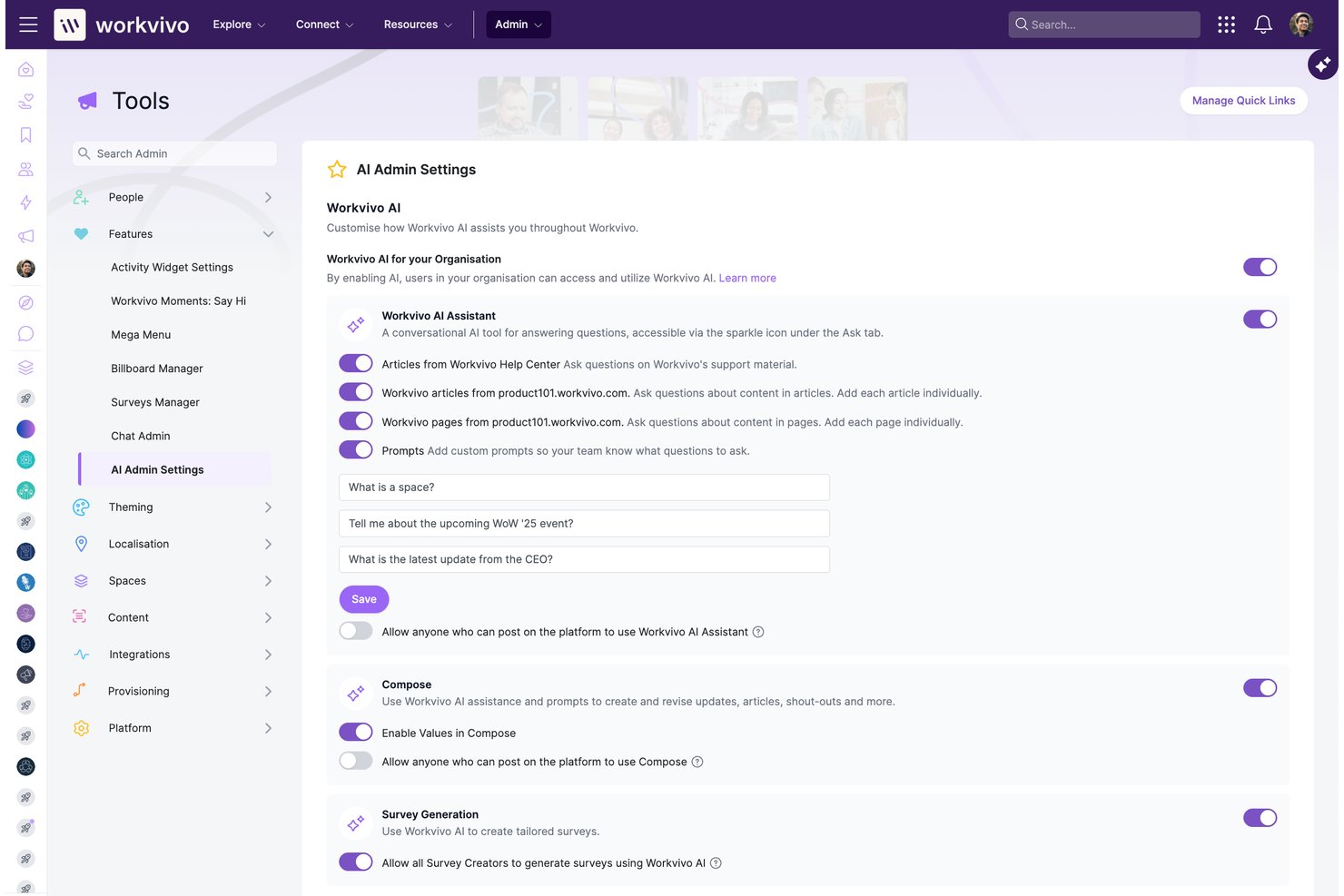 Workvivo screenshot - Die 10 besten Mitarbeiterkommunikations-Softwarelösungen für 2026