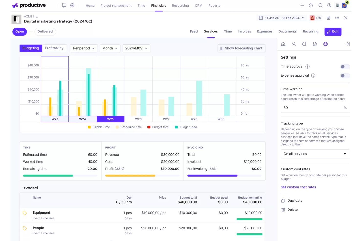 Productive screenshot - Los 10 Mejores Software de Gestión de Proyectos Empresariales de 2026
