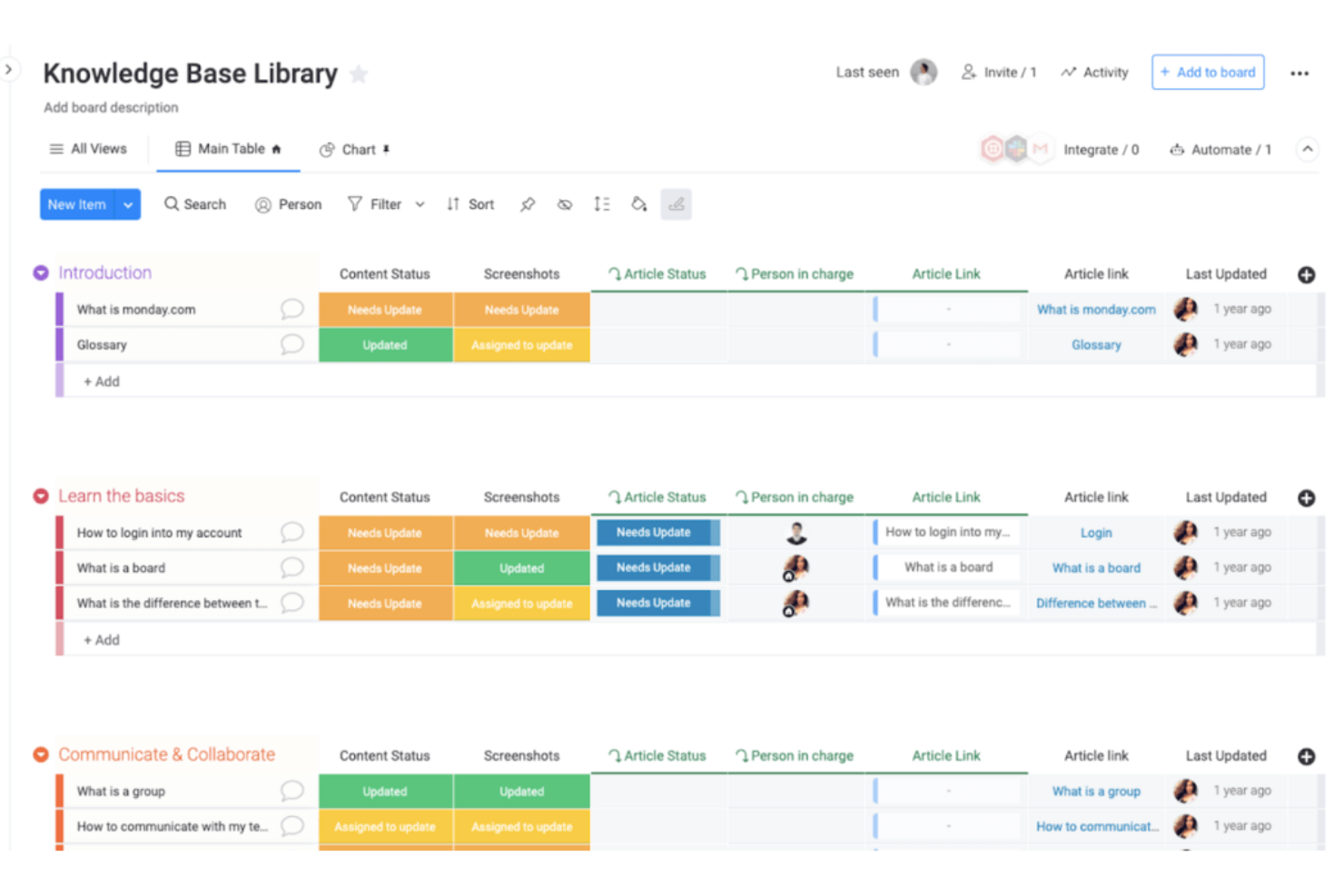 monday AI Workspace screenshot - 10 Best AI Knowledge Base Tools Reviewed in 2026