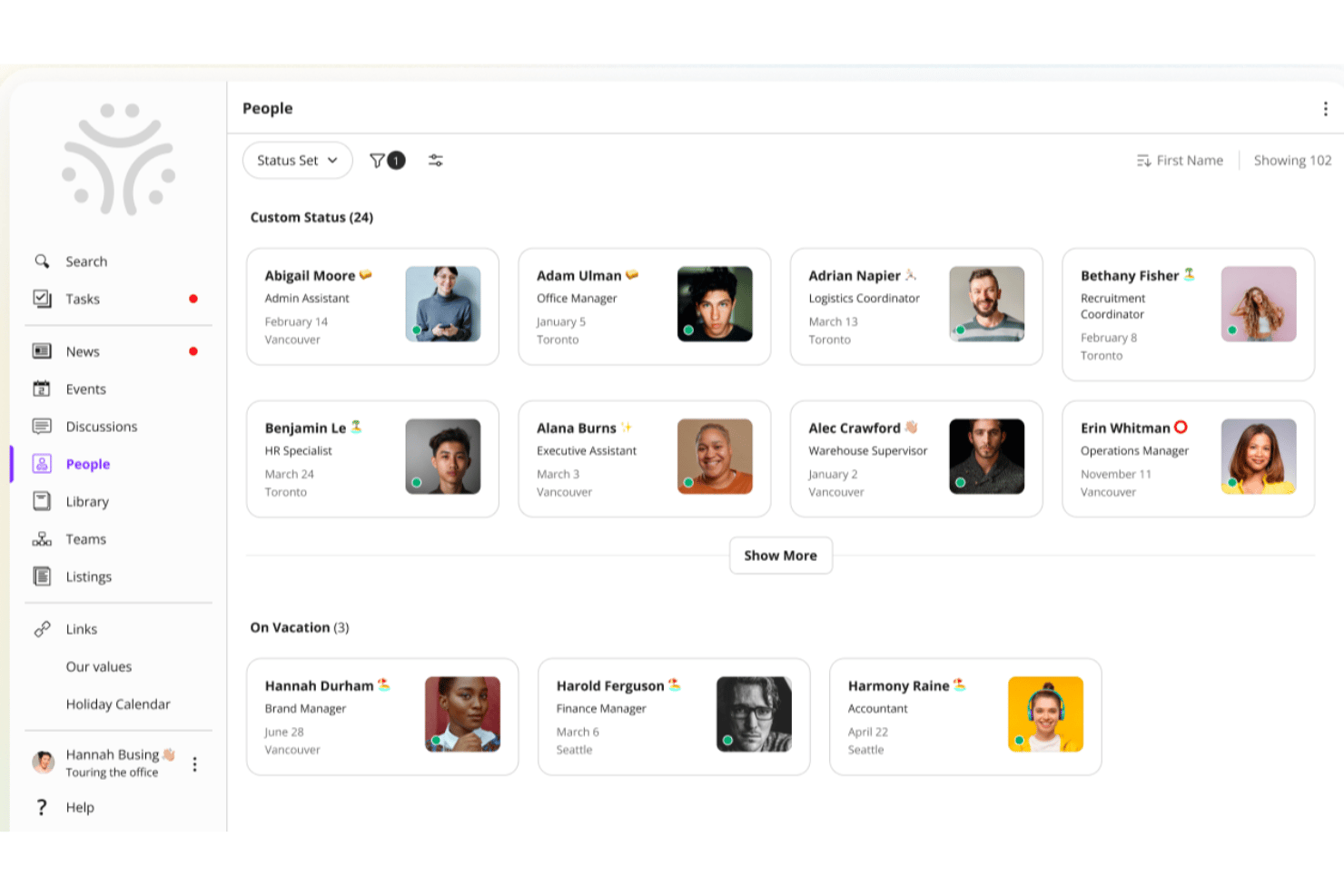 Jostle screenshot - 10 beste Intranet-Softwarelösungen von 2026