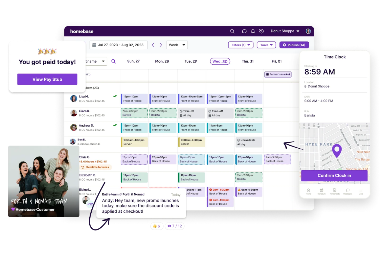 Homebase screenshot - 10 Best Connecteam Alternatives for 2026