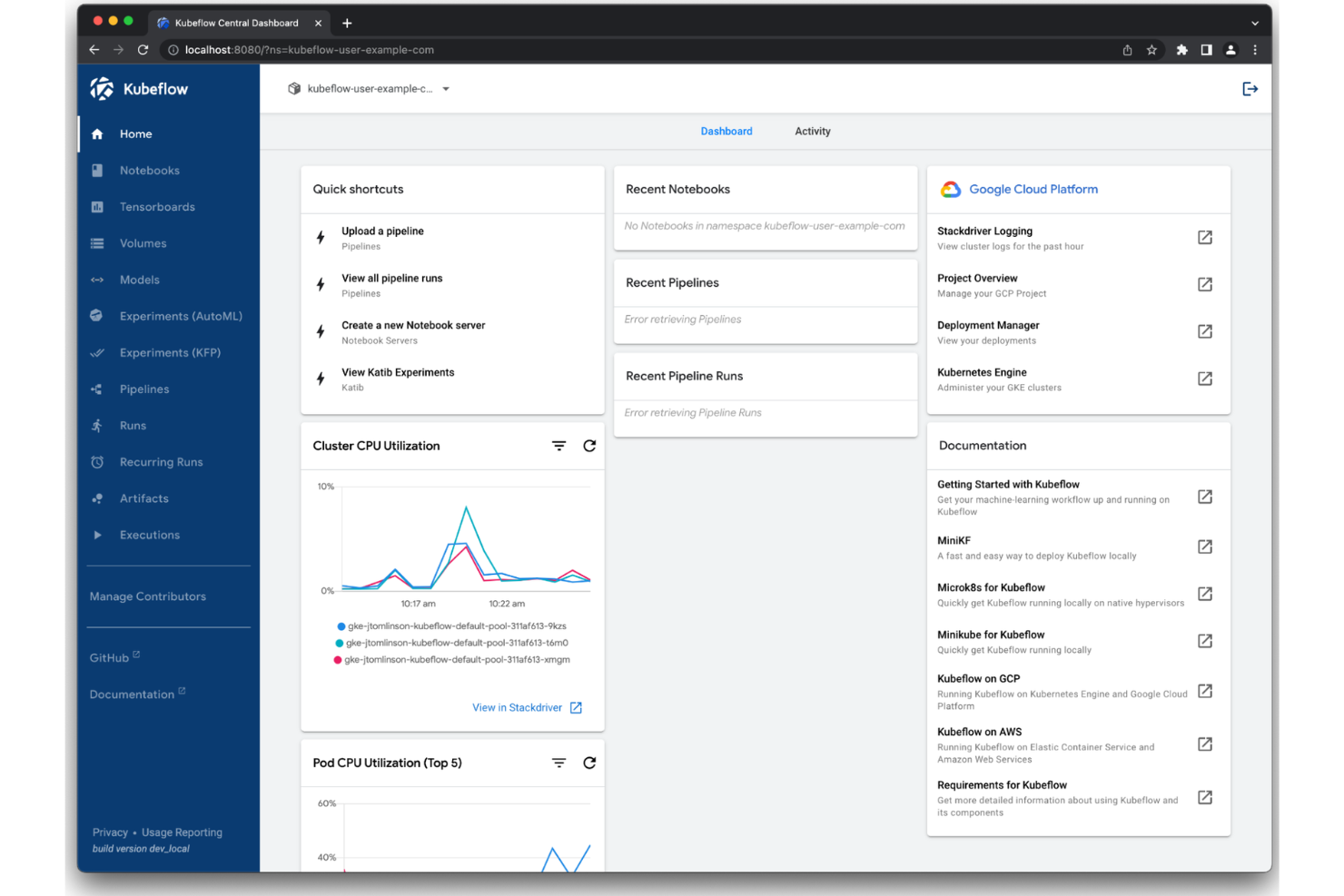Kubeflow screenshot - 10 Best ML Experiment Tracking Tools In 2026