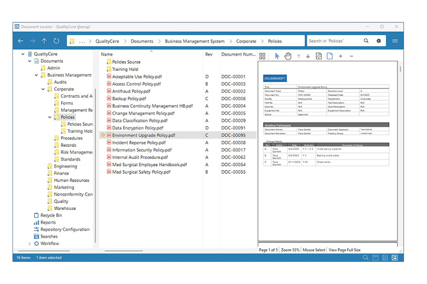 Document Locator screenshot - 10 Best Document Management Software for Education in 2026