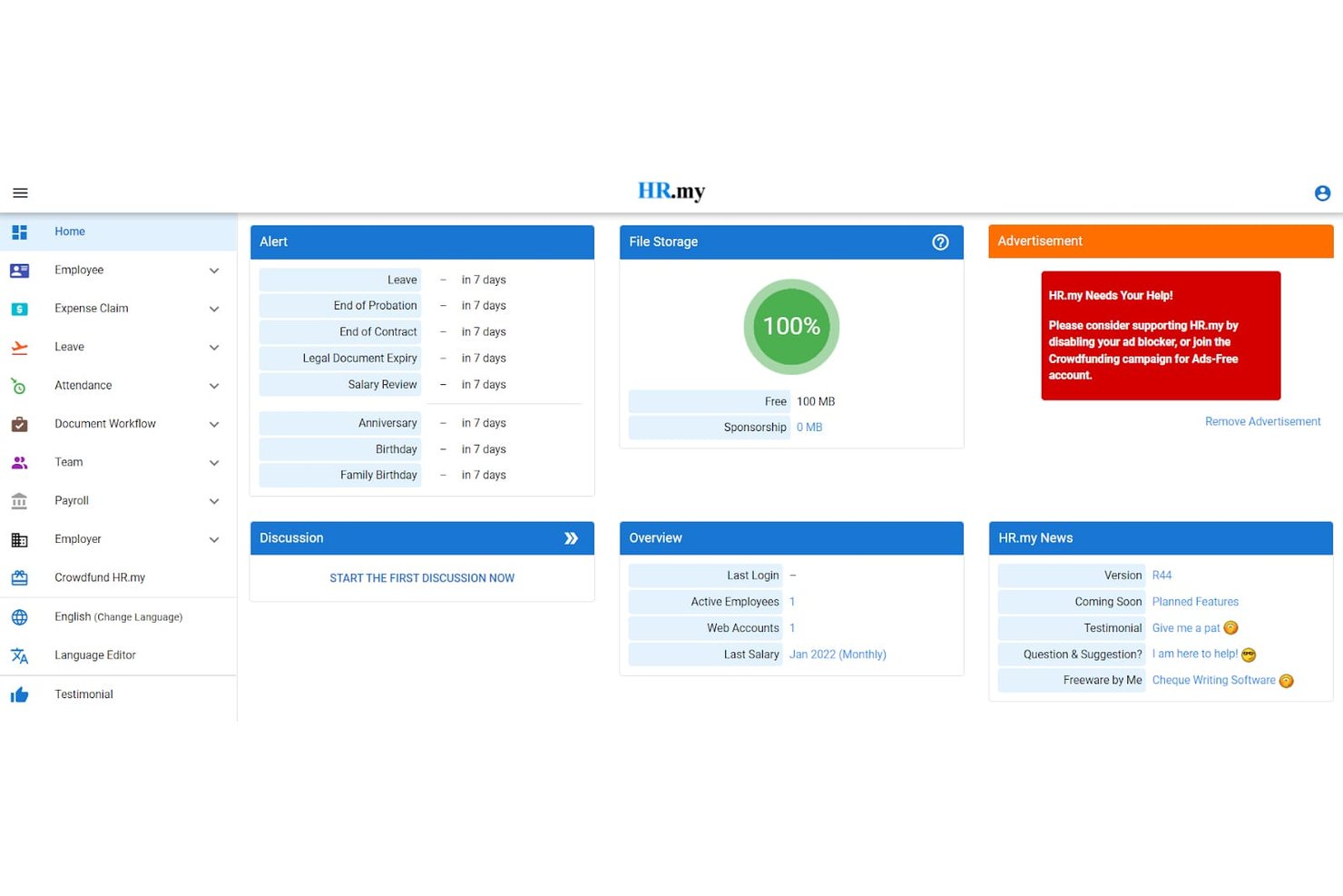 HR.my screenshot - Le 10 migliori app per la gestione delle paghe recensite nel 2026