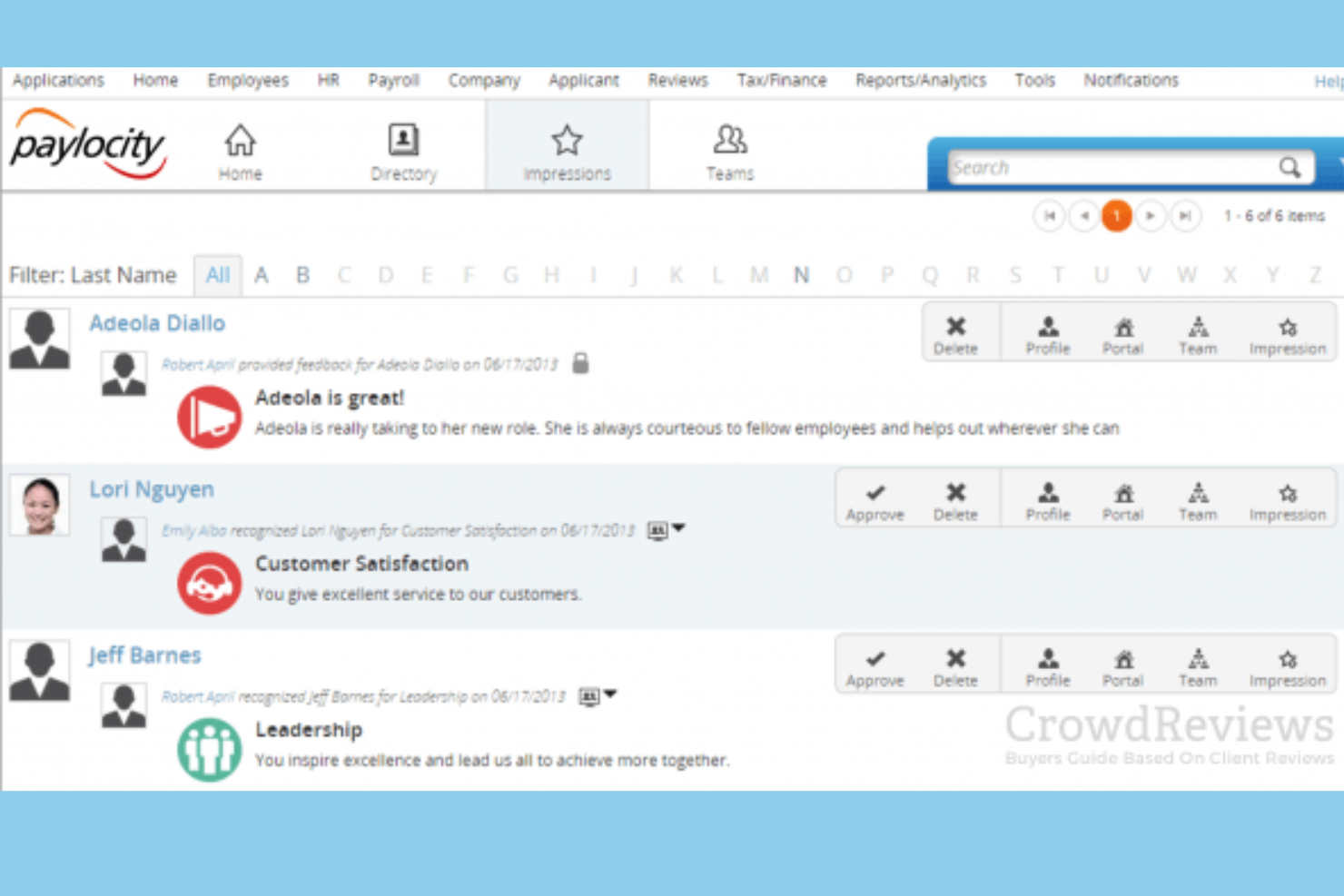 Paylocity screenshot - 10 najlepszych konkurentów Paycor w zakresie płac i kadr w 2026 roku