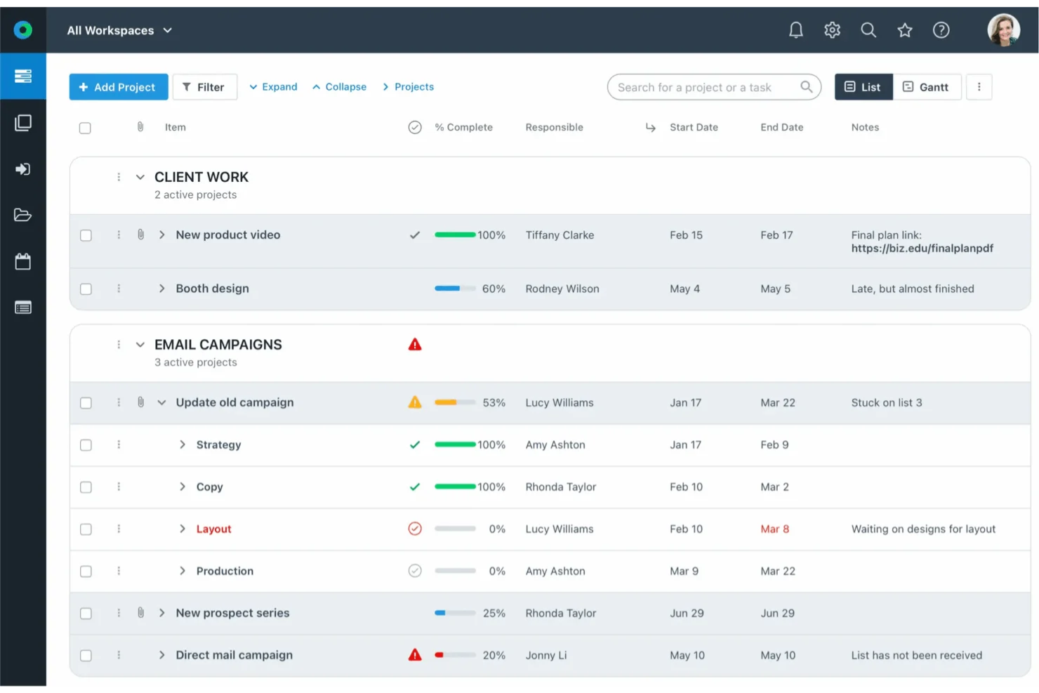 Workzone screenshot - 10 Best HIPAA-Compliant Project Management Software in 2026