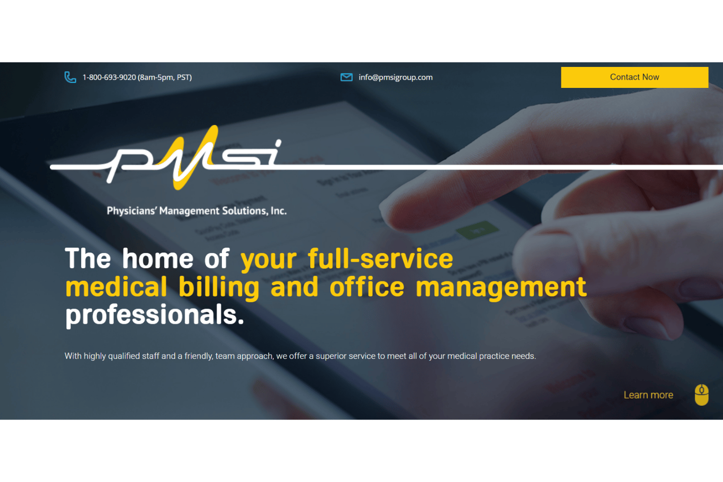 PMSI handles claims, eligibility, authorizations, credentialing, and consulting.
