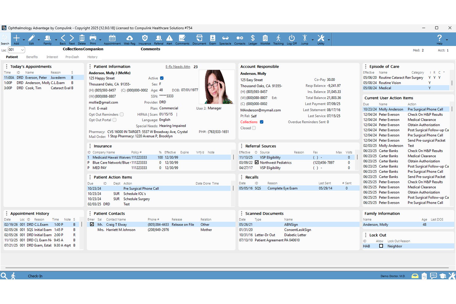 Compulink Healthcare Solutions screenshot - 10 migliori software EMR per gastroenterologia nel 2026