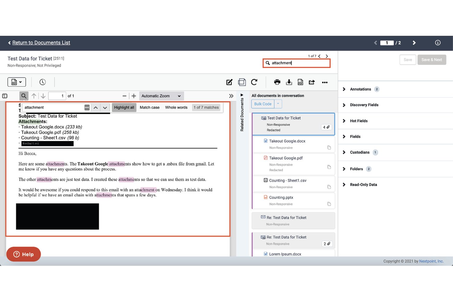 Nextpoint screenshot - Die 10 besten Softwarelösungen zur Überprüfung juristischer Dokumente im Jahr 2026