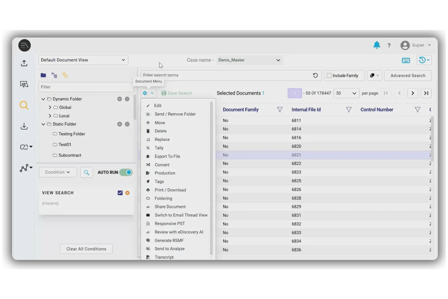 Venio Systems screenshot - 10 beste softwareoplossingen voor juridische documentbeoordeling in 2026
