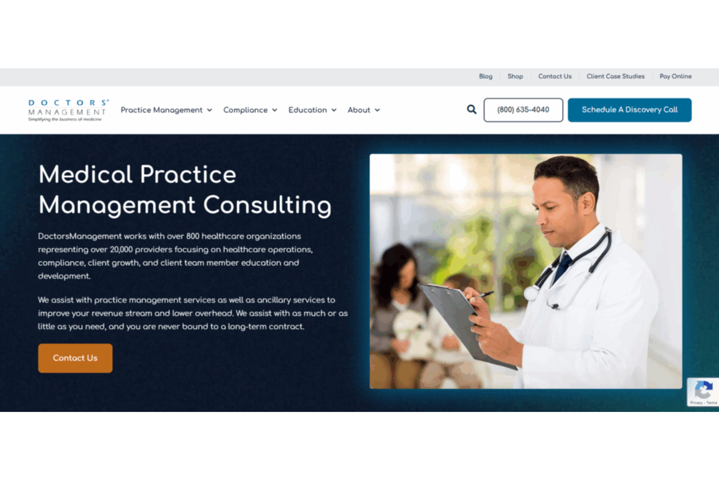 DoctorsManagement delivers compliance, RCM, operations, and financial consulting.