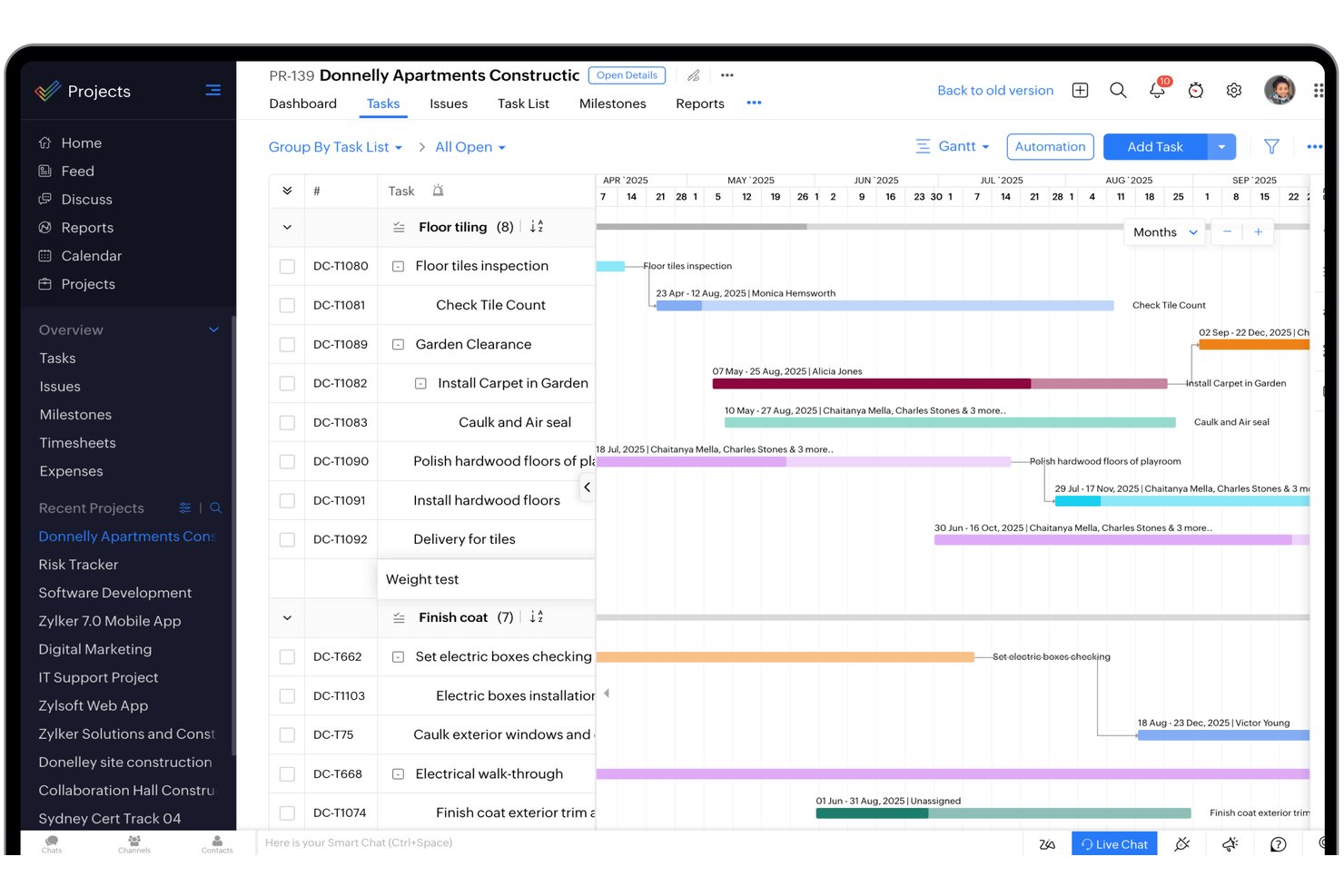 Zoho Projects screenshot - 10 Best Manufacturing Project Management Software For 2026