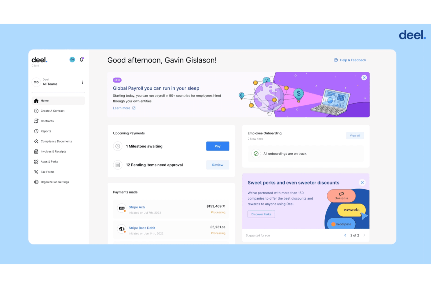 Deel HR screenshot - Die 10 besten Karriere-Management-Softwares für Remote-Teams im Jahr 2026