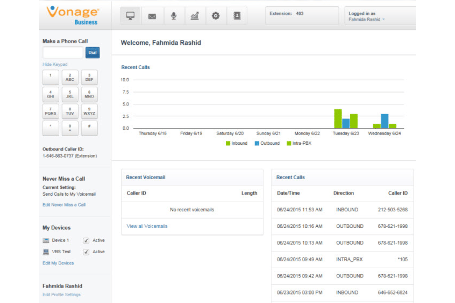 Vonage Business Communications screenshot - 10 beste Callhippo-Alternativen 2026