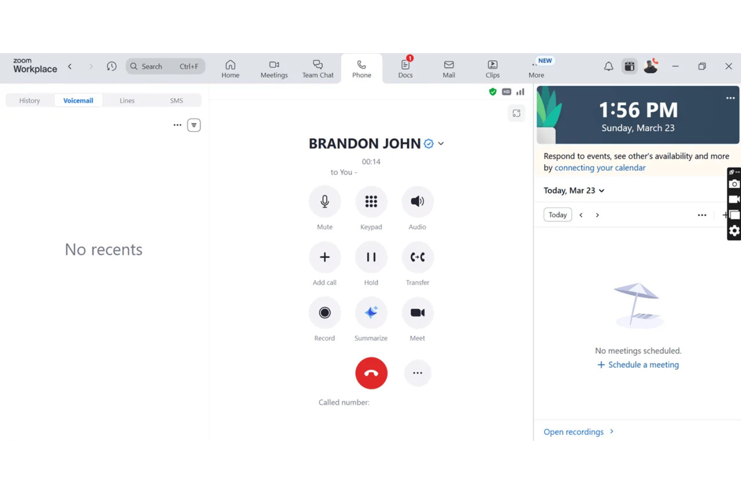 Zoom Phone screenshot - 10 beste Callhippo-Alternativen 2026
