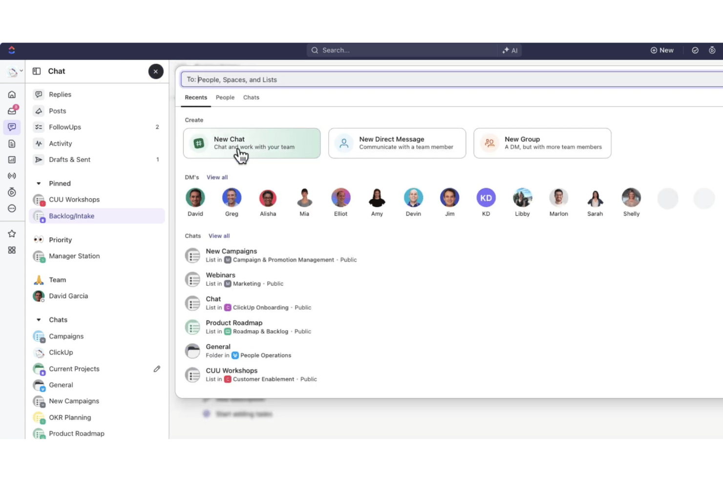 ClickUp Chat screenshot - 10 Best Remote Communication Tools in 2026