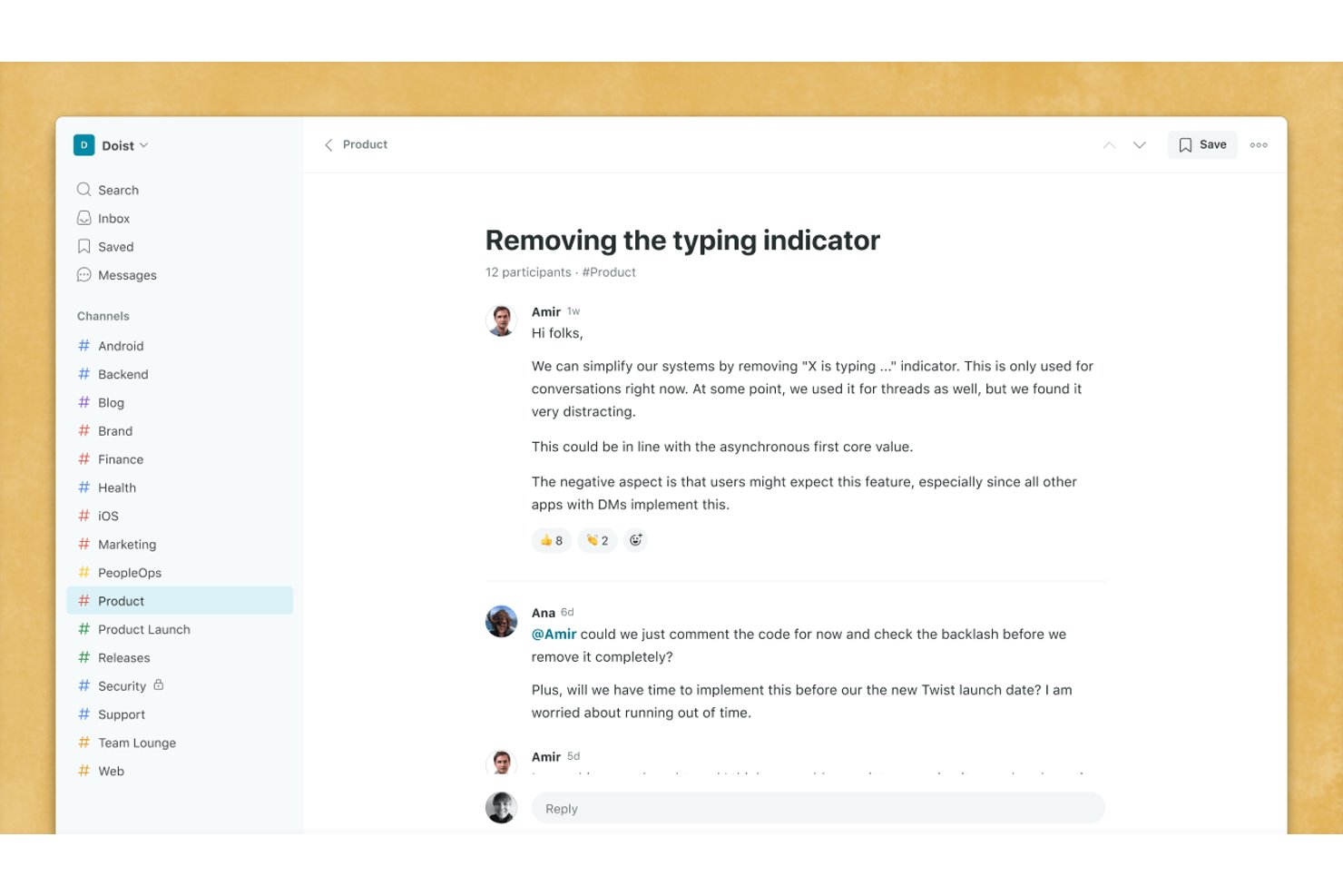 Twist screenshot - 10 Best Remote Communication Tools in 2026