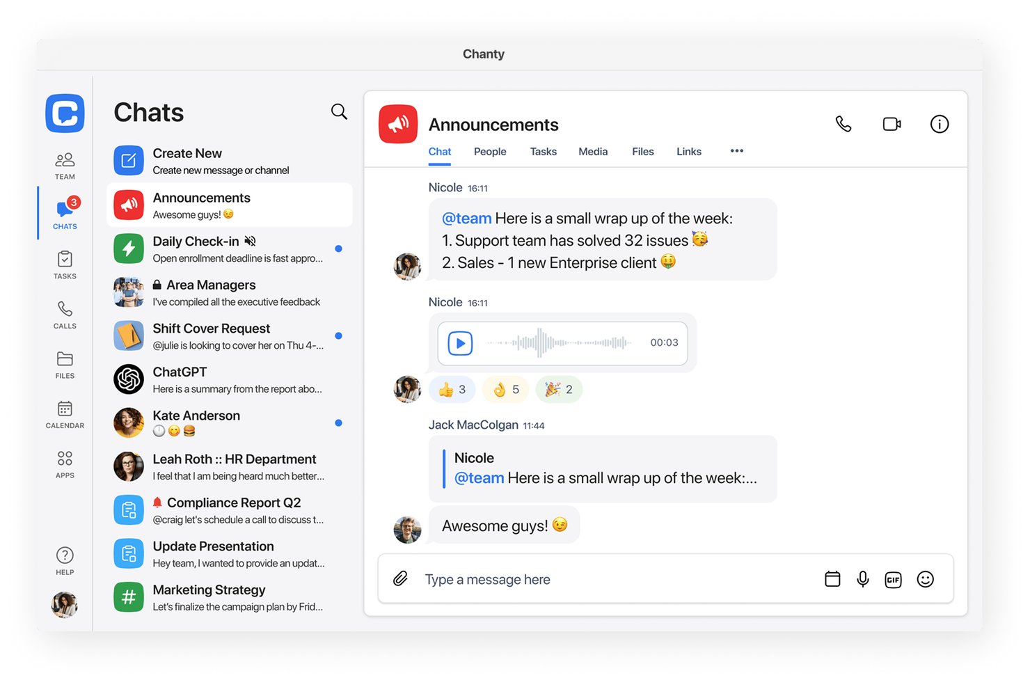 Chanty screenshot - 10 Best Remote Communication Tools in 2026