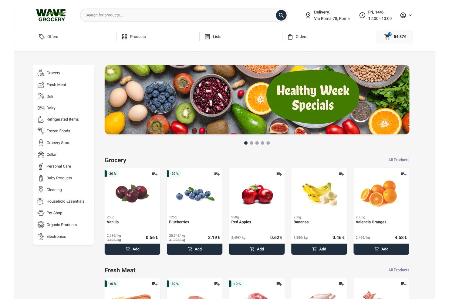 Wave Grocery screenshot - I 10 Migliori Software per la Consegna di Generi Alimentari nel 2026