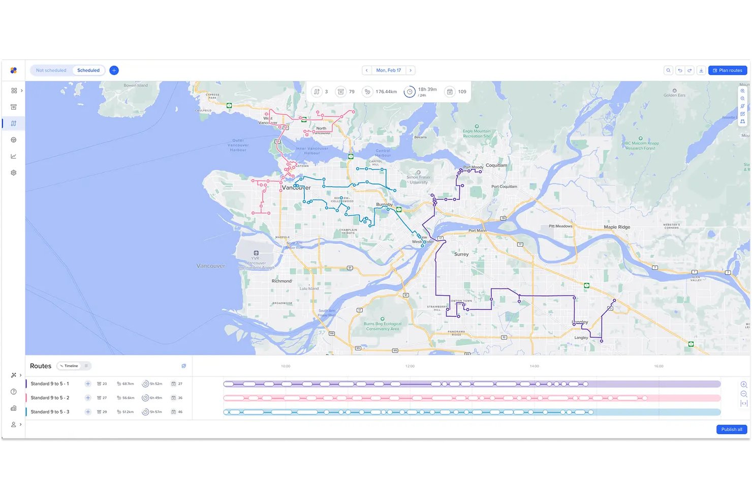 Routific screenshot - I 10 Migliori Software per la Consegna di Generi Alimentari nel 2026