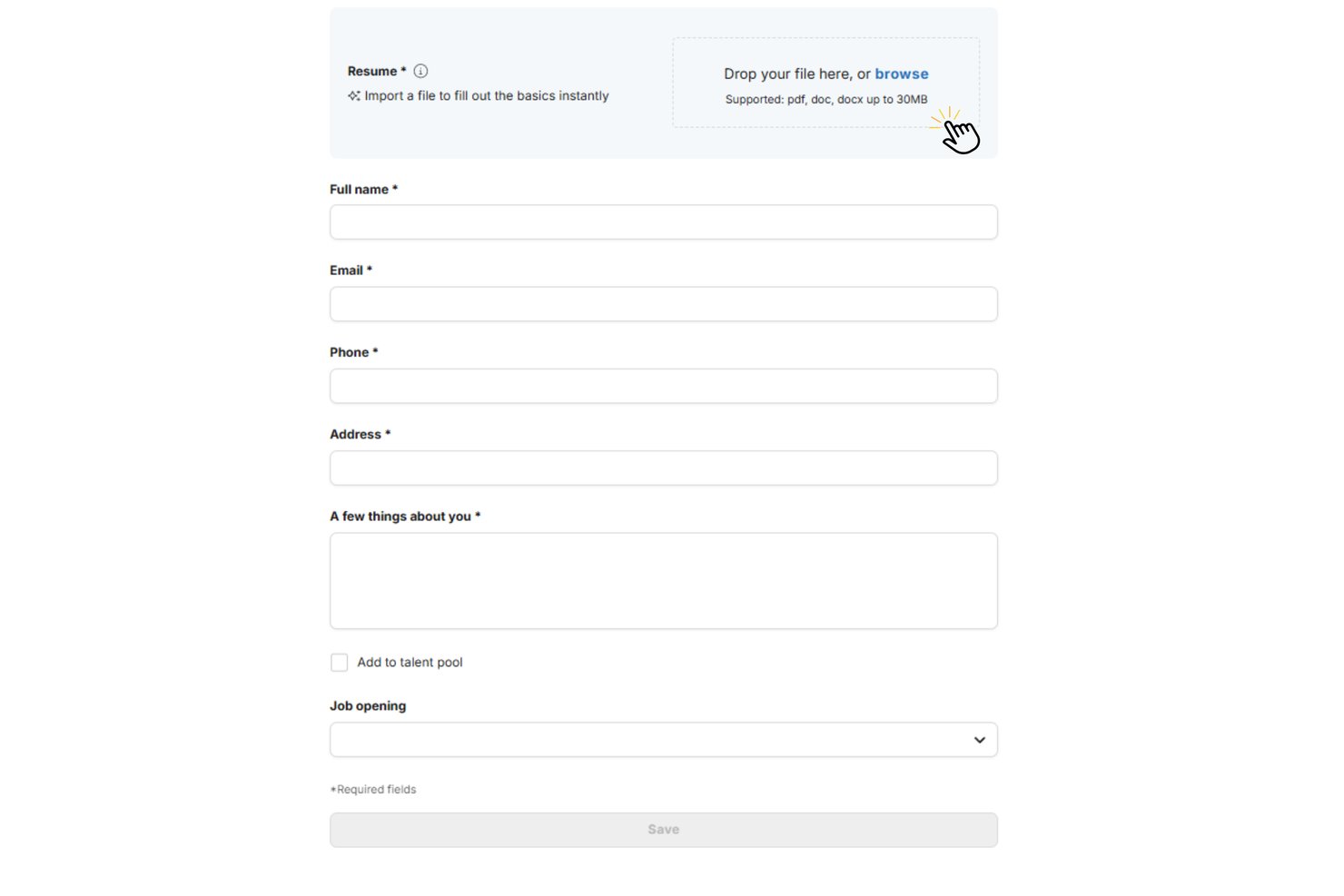 TalentHR screenshot - 10 Mejores Software de Seguimiento de Candidatos para Equipos de Marketing en 2026