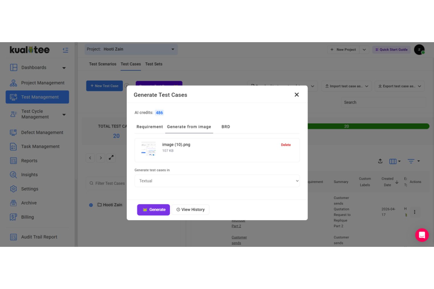 Kualitee screenshot - 10 Best Free Test Management Tools for 2026